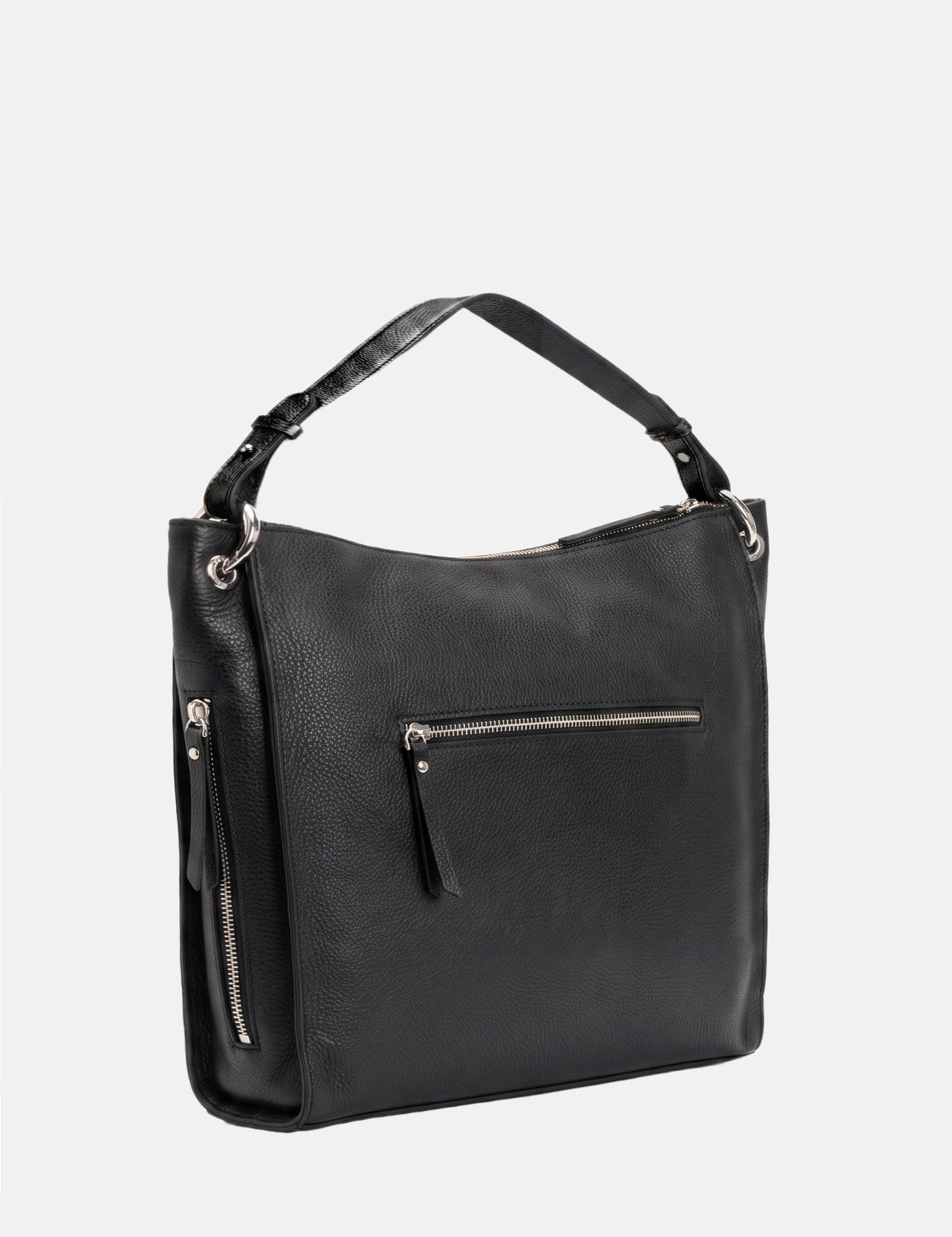 Borsa a Spalla in Vera Pelle Nero