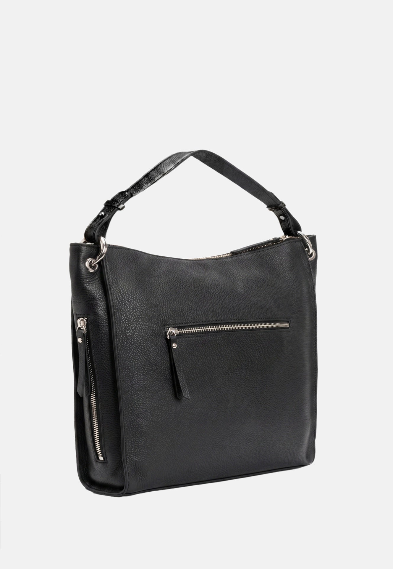 Borsa a Spalla in Vera Pelle Nero