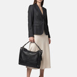 Borsa a Spalla in Vera Pelle Nero