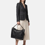 Borsa a Spalla in Vera Pelle Nero
