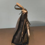 Borsa a Spalla in Vera Pelle Nero