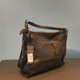 Borsa a Spalla in Vera Pelle Nero