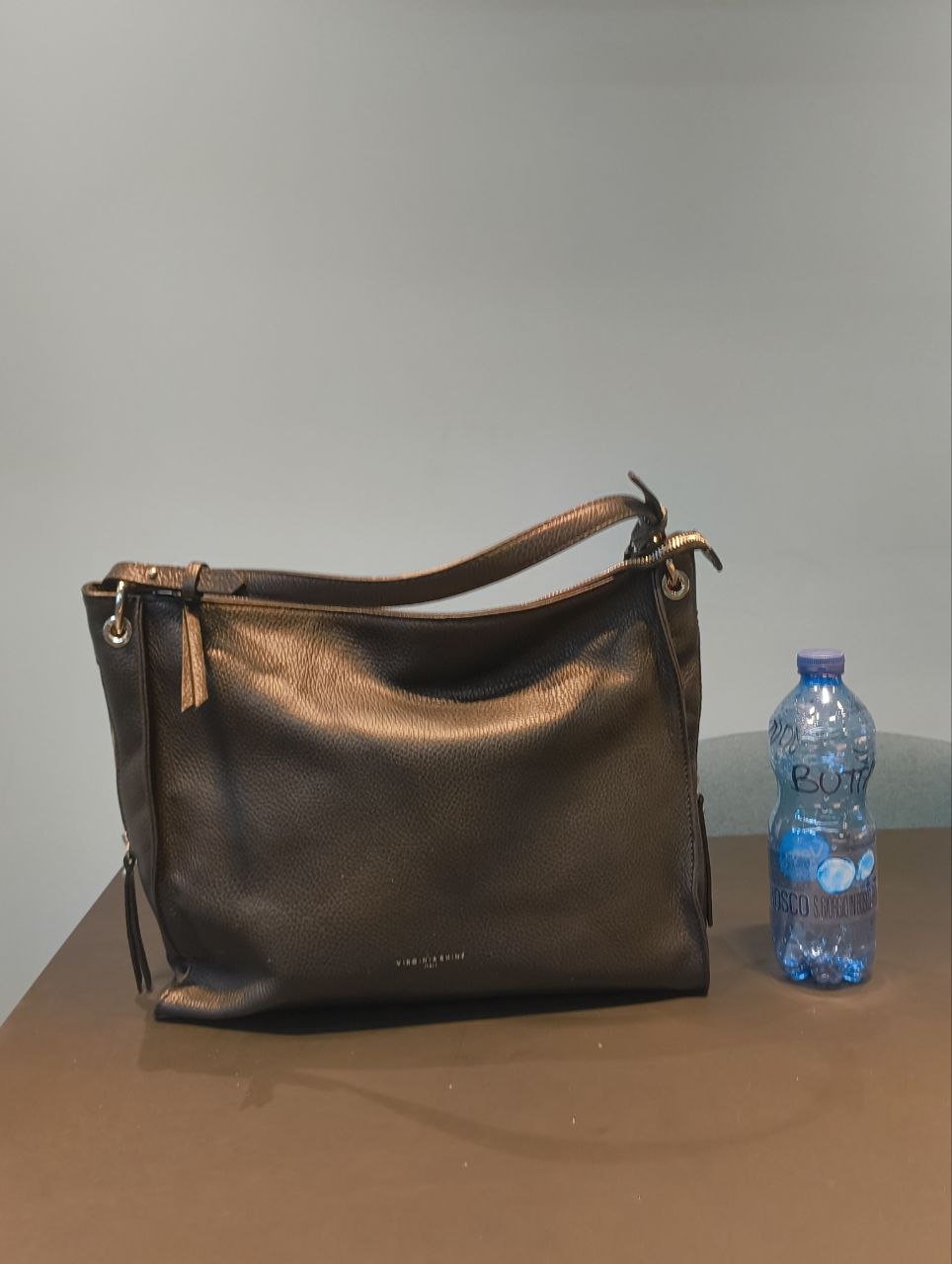 Borsa a Spalla in Vera Pelle Nero
