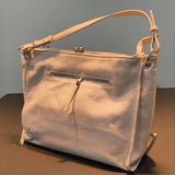 Borsa a Spalla in Vera Pelle Panna