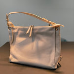Borsa a Spalla in Vera Pelle Panna