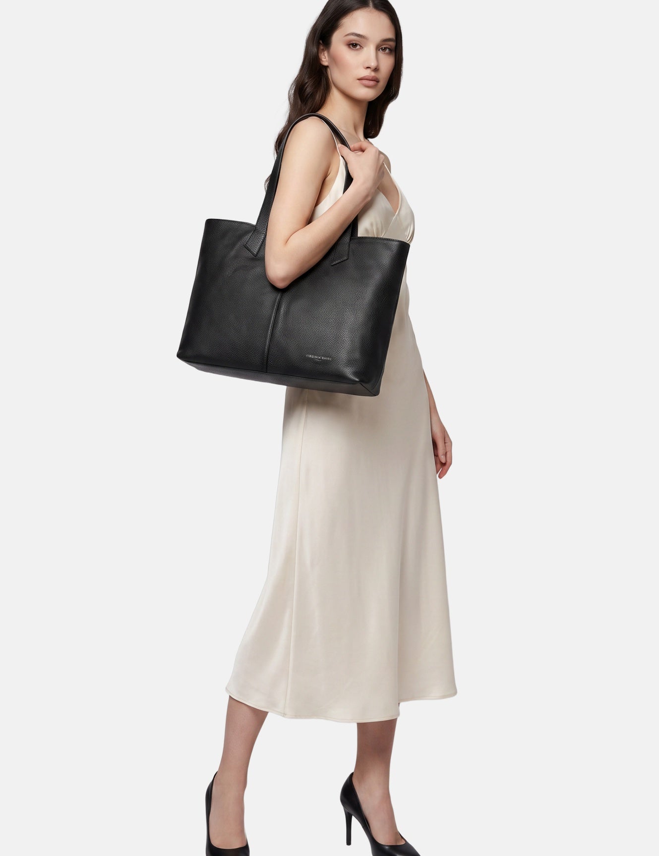 Borsa a Spalla in Vera Pelle Nero