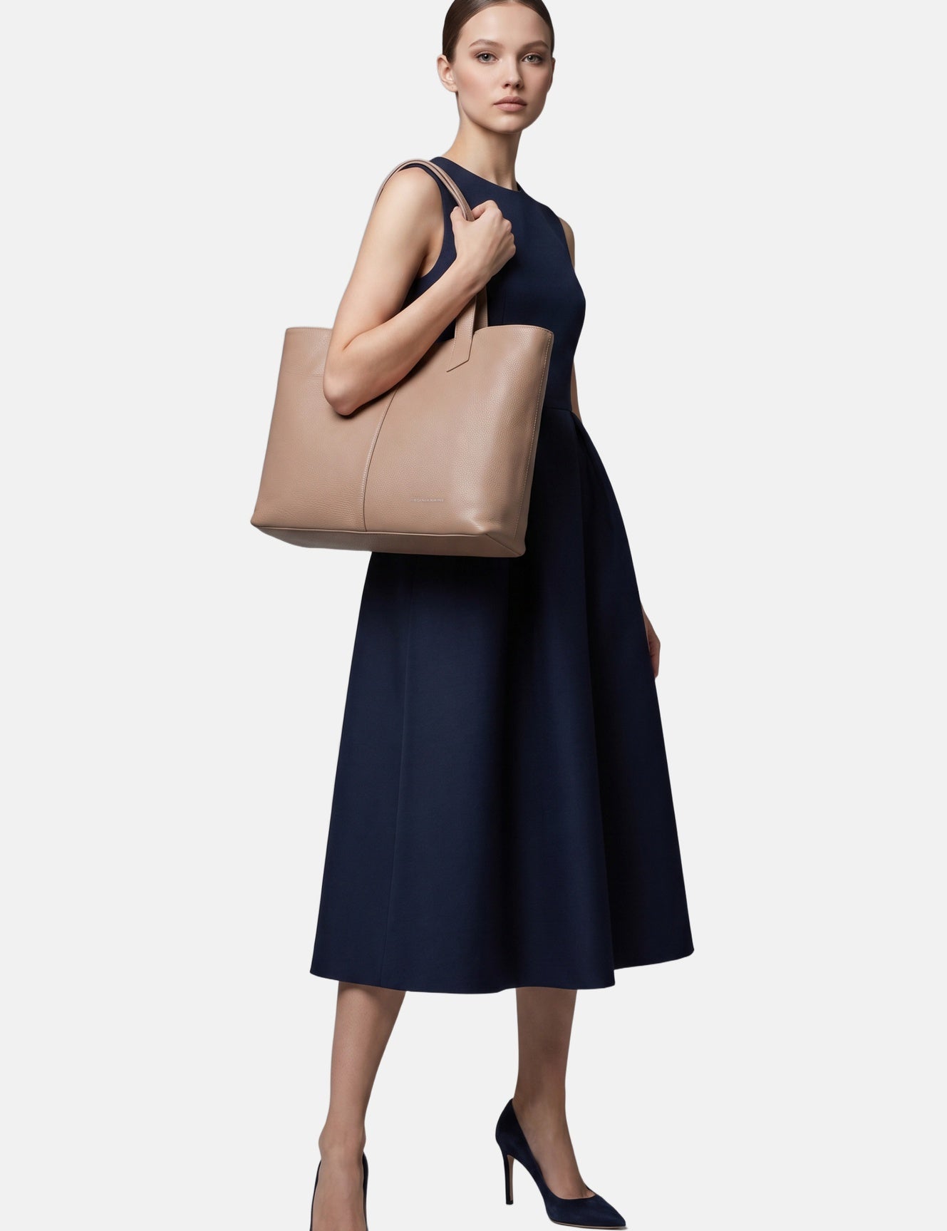 Borsa a Spalla in Vera Pelle Panna