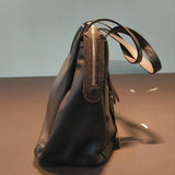 Borsa a Spalla in Dollaro Leather Nero