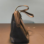 Borsa a Spalla in Dollaro Leather Nero