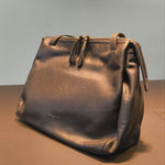 Borsa a Spalla in Dollaro Leather Nero