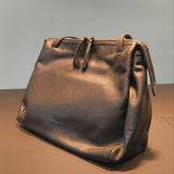 Borsa a Spalla in Dollaro Leather Nero