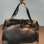 Borsa a Spalla in Dollaro Leather Nero