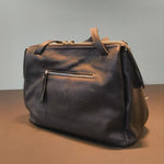 Borsa a Spalla in Dollaro Leather Nero