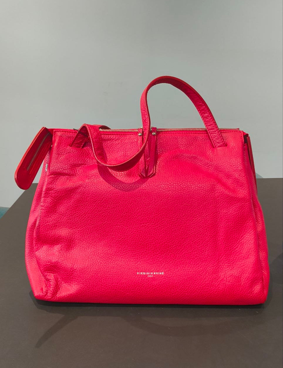 Borsa a Spalla in Dollaro Leather Rosso