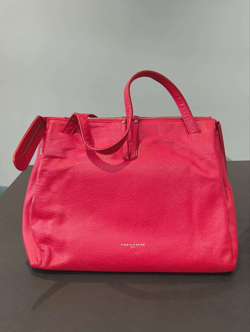 Borsa a Spalla in Dollaro Leather Rosso