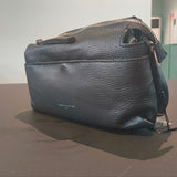 Borsa a Spalla in Dollaro Leather Nero