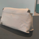 Borsa a Spalla in Dollaro Leather Panna