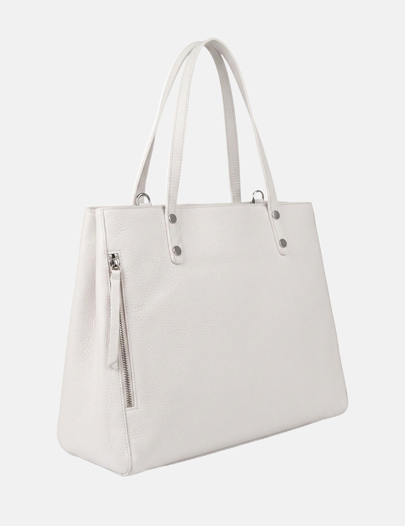 Borsa a Spalla in Vera Pelle Bianco
