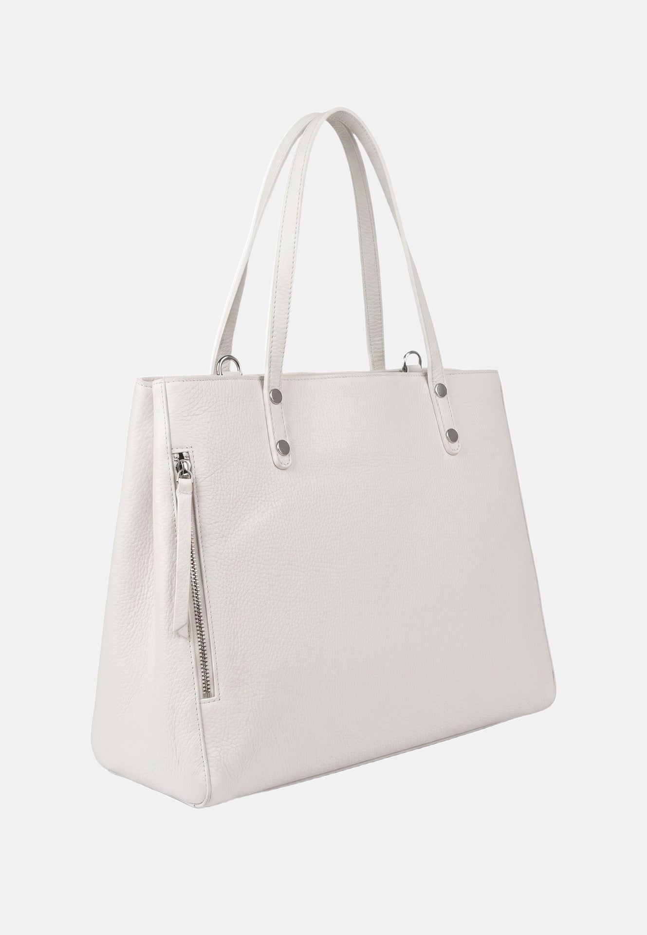 Borsa a Spalla in Vera Pelle Bianco