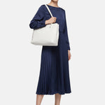 Borsa a Spalla in Vera Pelle Bianco