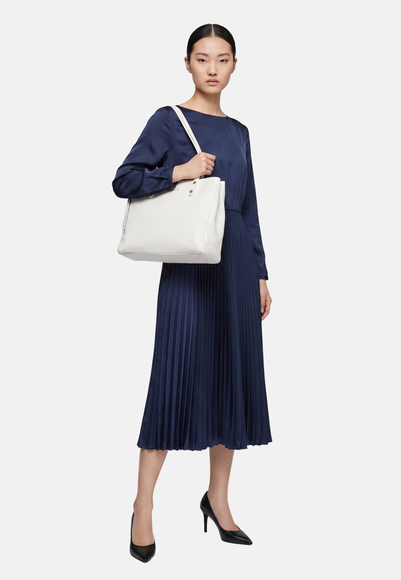 Borsa a Spalla in Vera Pelle Bianco