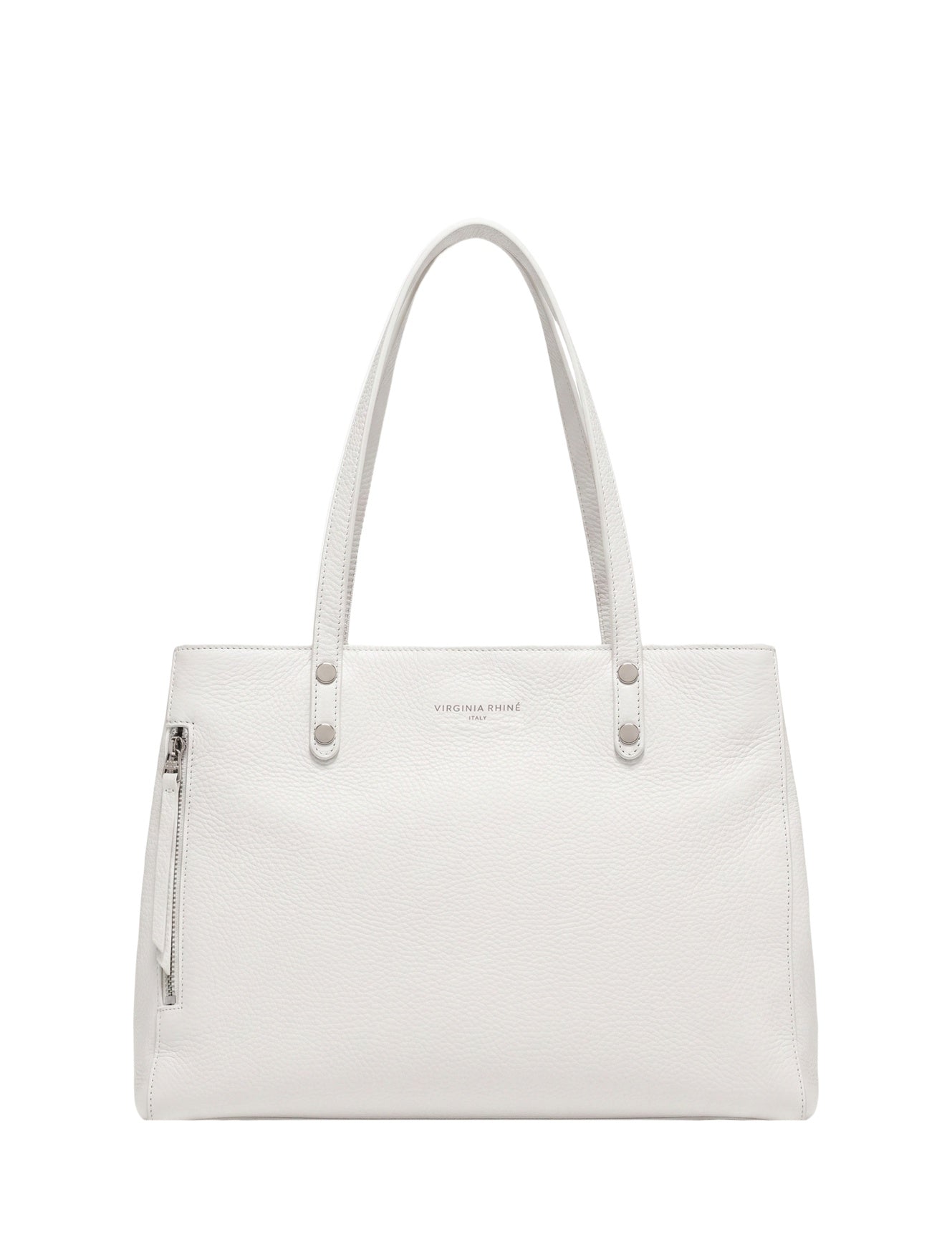 Borsa a Spalla in Vera Pelle Bianco