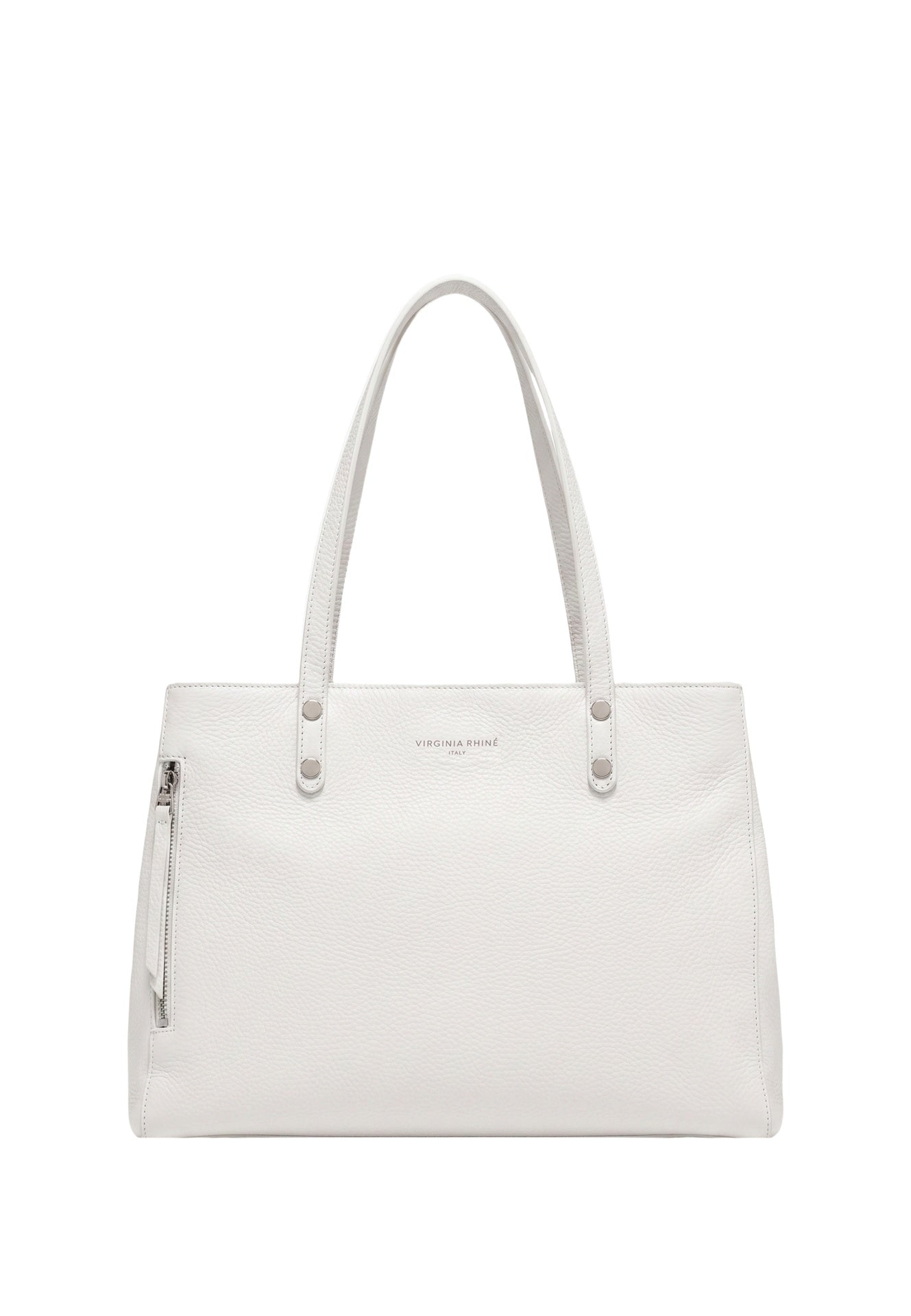 Borsa a Spalla in Vera Pelle Bianco