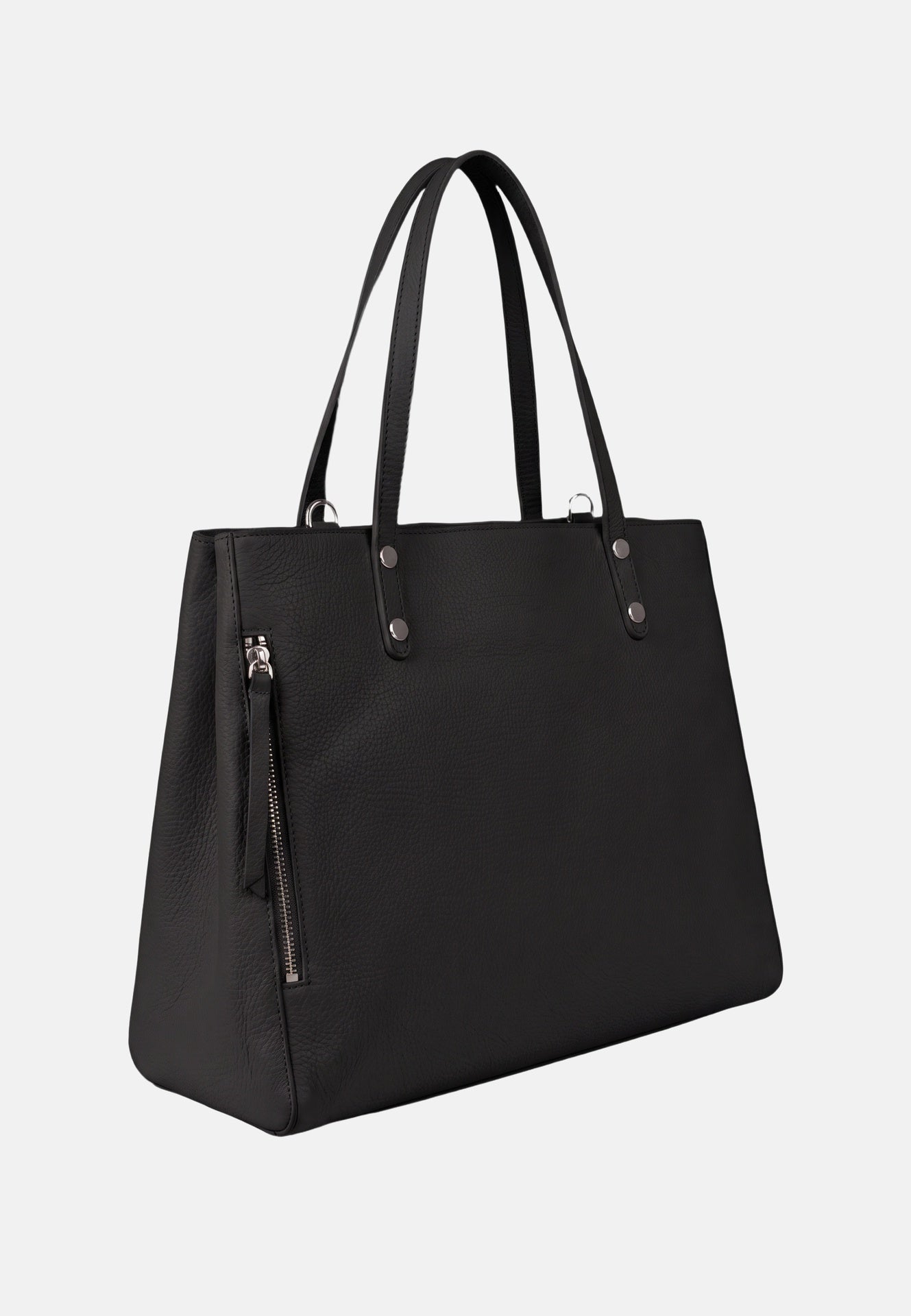 Borsa a Spalla in Vera Pelle Nero