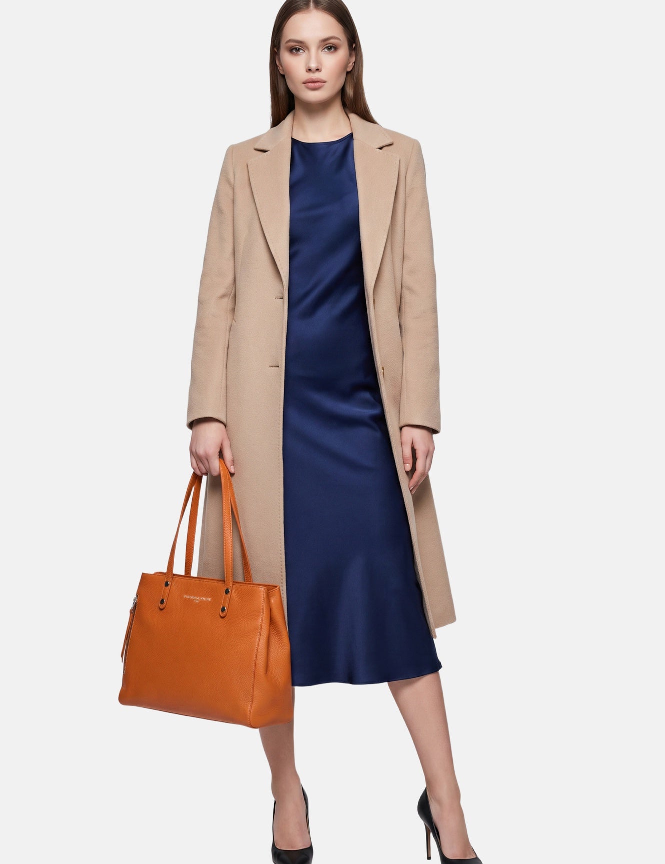 Borsa a Spalla in Vera Pelle Cognac