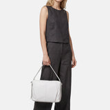 Borsa a Spalla in Vera Pelle Bianco