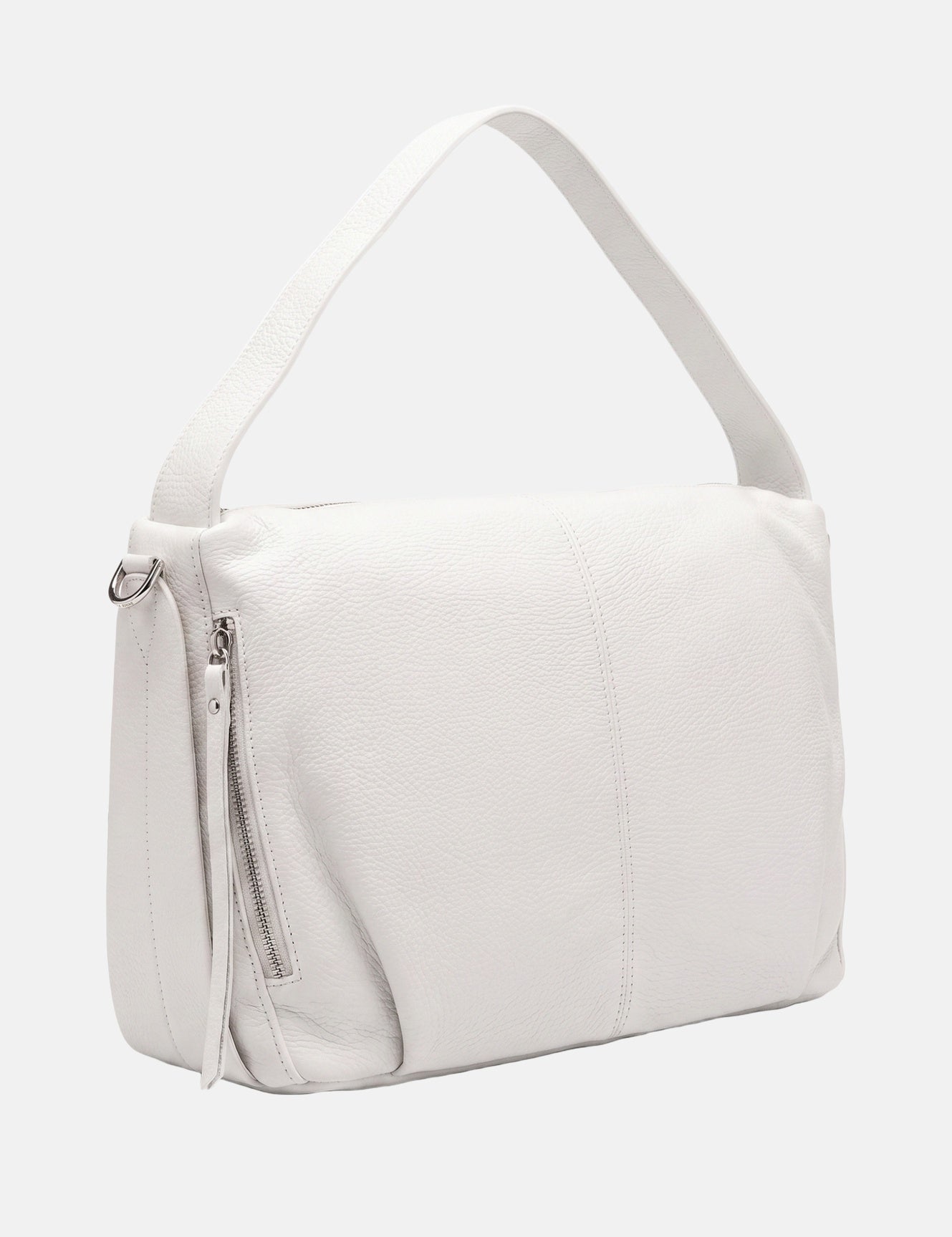 Borsa a Spalla in Vera Pelle Bianco