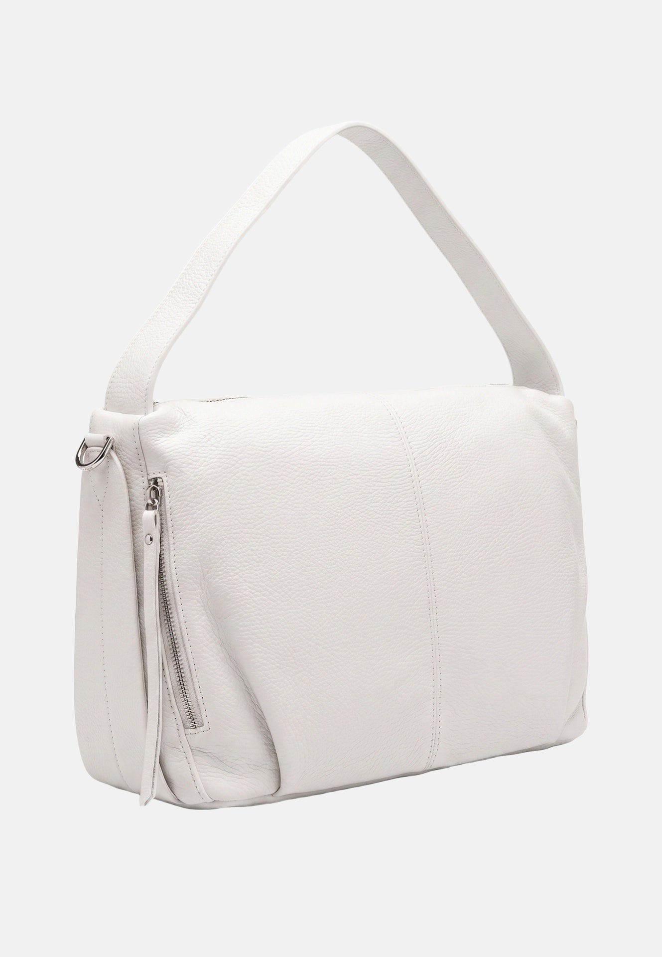 Borsa a Spalla in Vera Pelle Bianco