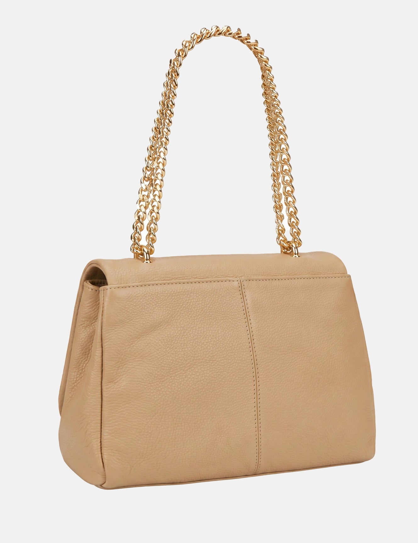 Borsa a Spalla in Vera Pelle Sabbia