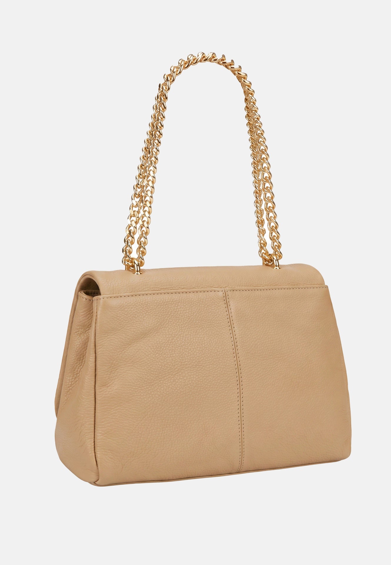 Borsa a Spalla in Vera Pelle Sabbia