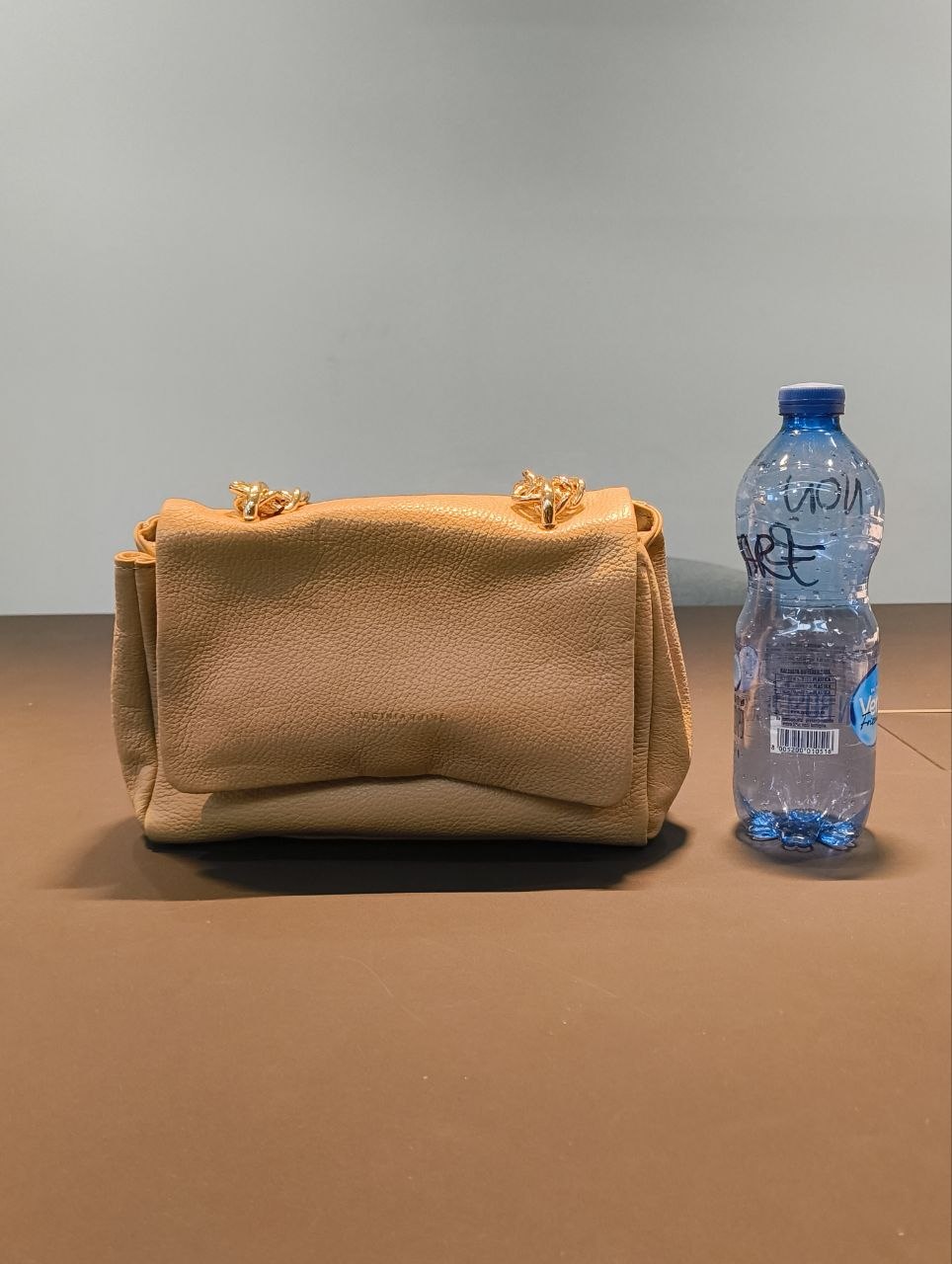 Borsa a Tracolla in Vera Pelle Sabbia
