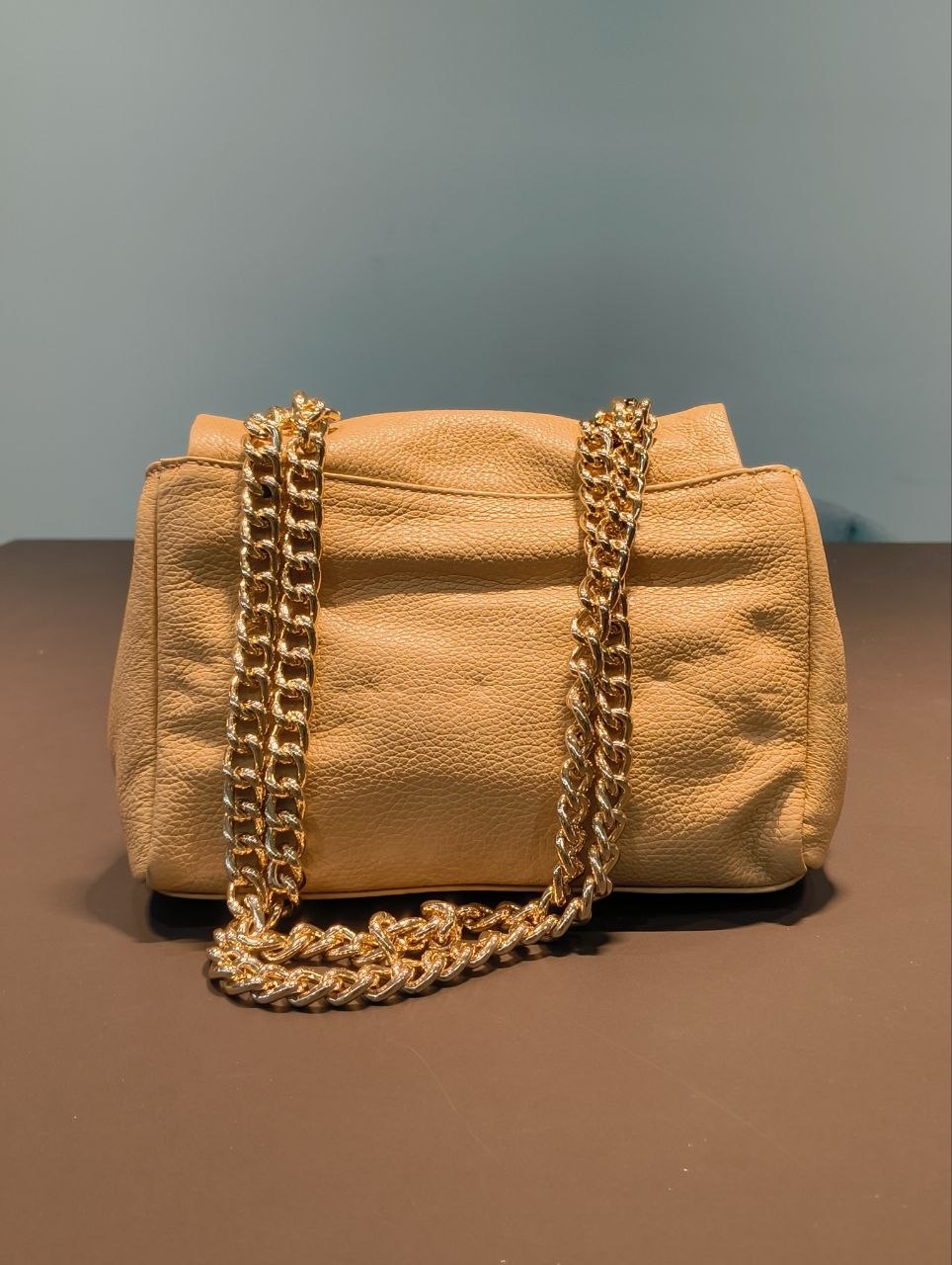Borsa a Tracolla in Vera Pelle Sabbia