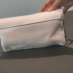 Borsa a Tracolla in Vera Pelle Bianco