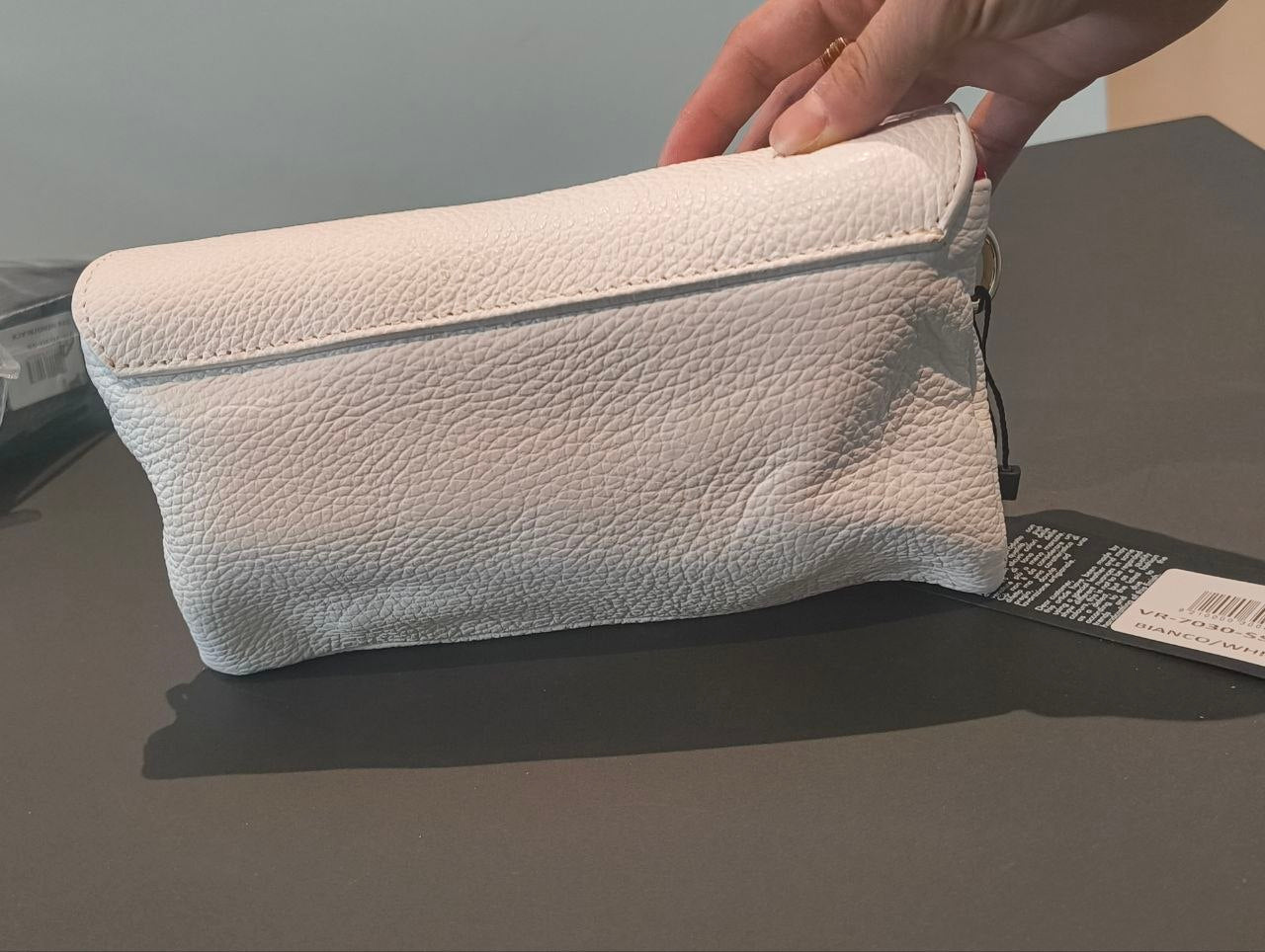 Borsa a Tracolla in Vera Pelle Bianco