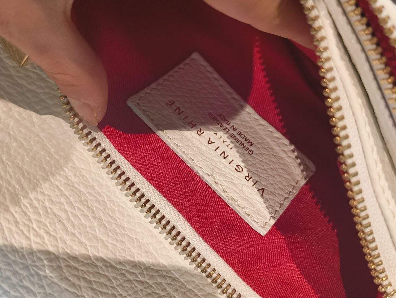 Borsa a Tracolla in Vera Pelle Bianco