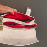 Borsa a Tracolla in Vera Pelle Bianco