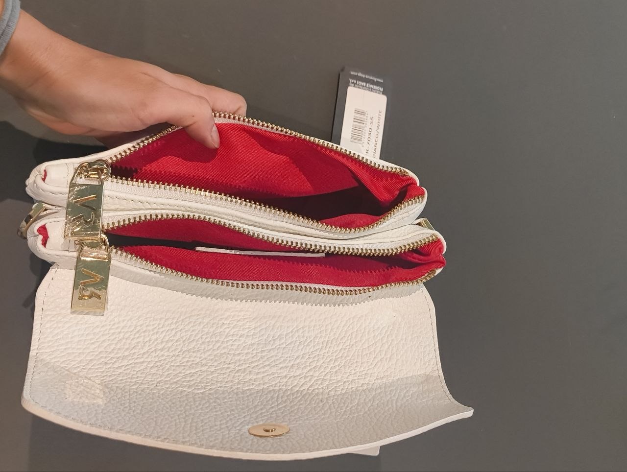 Borsa a Tracolla in Vera Pelle Bianco