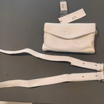 Borsa a Tracolla in Vera Pelle Bianco