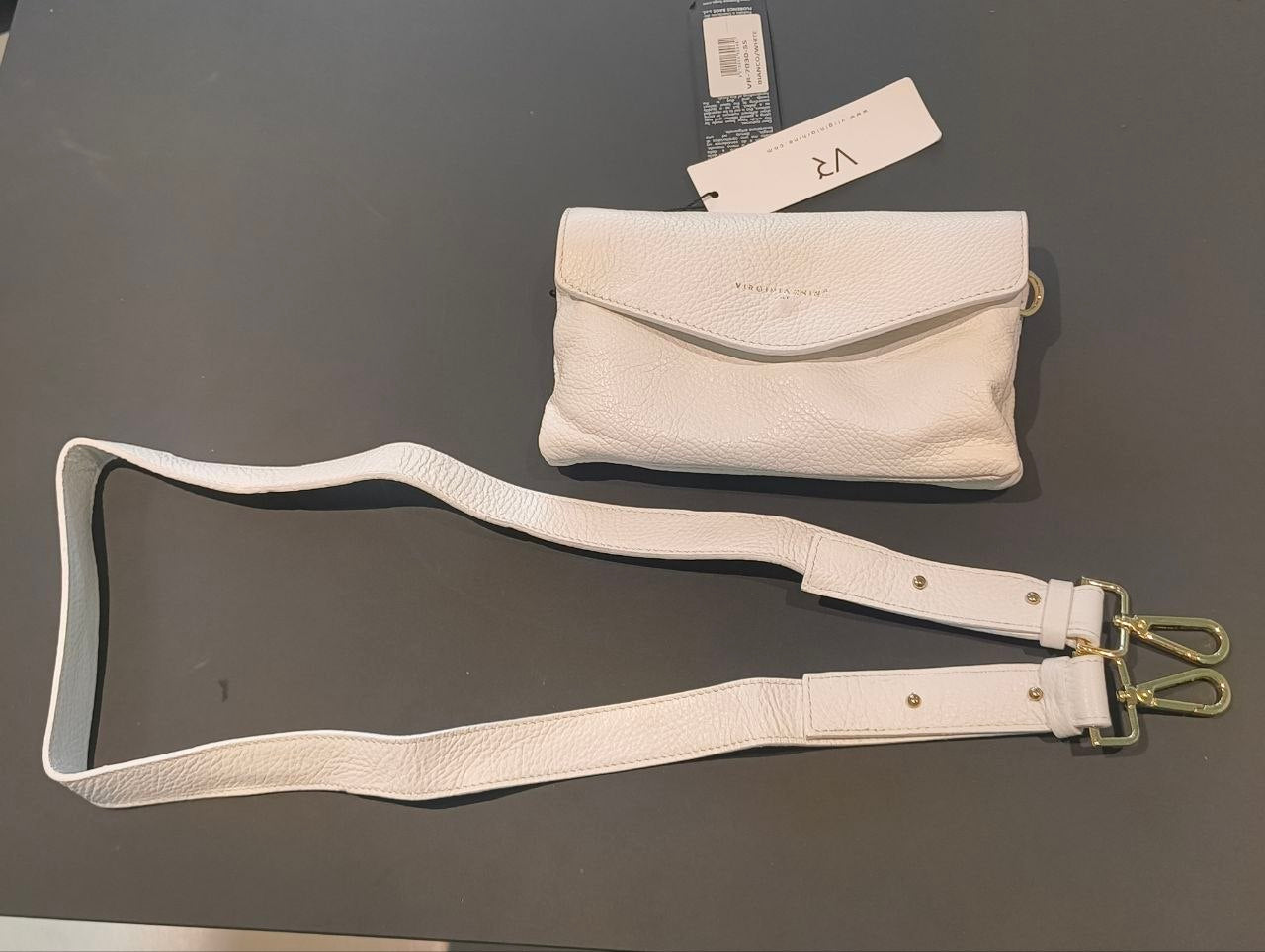 Borsa a Tracolla in Vera Pelle Bianco