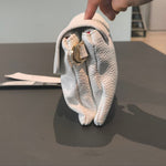 Borsa a Tracolla in Vera Pelle Bianco