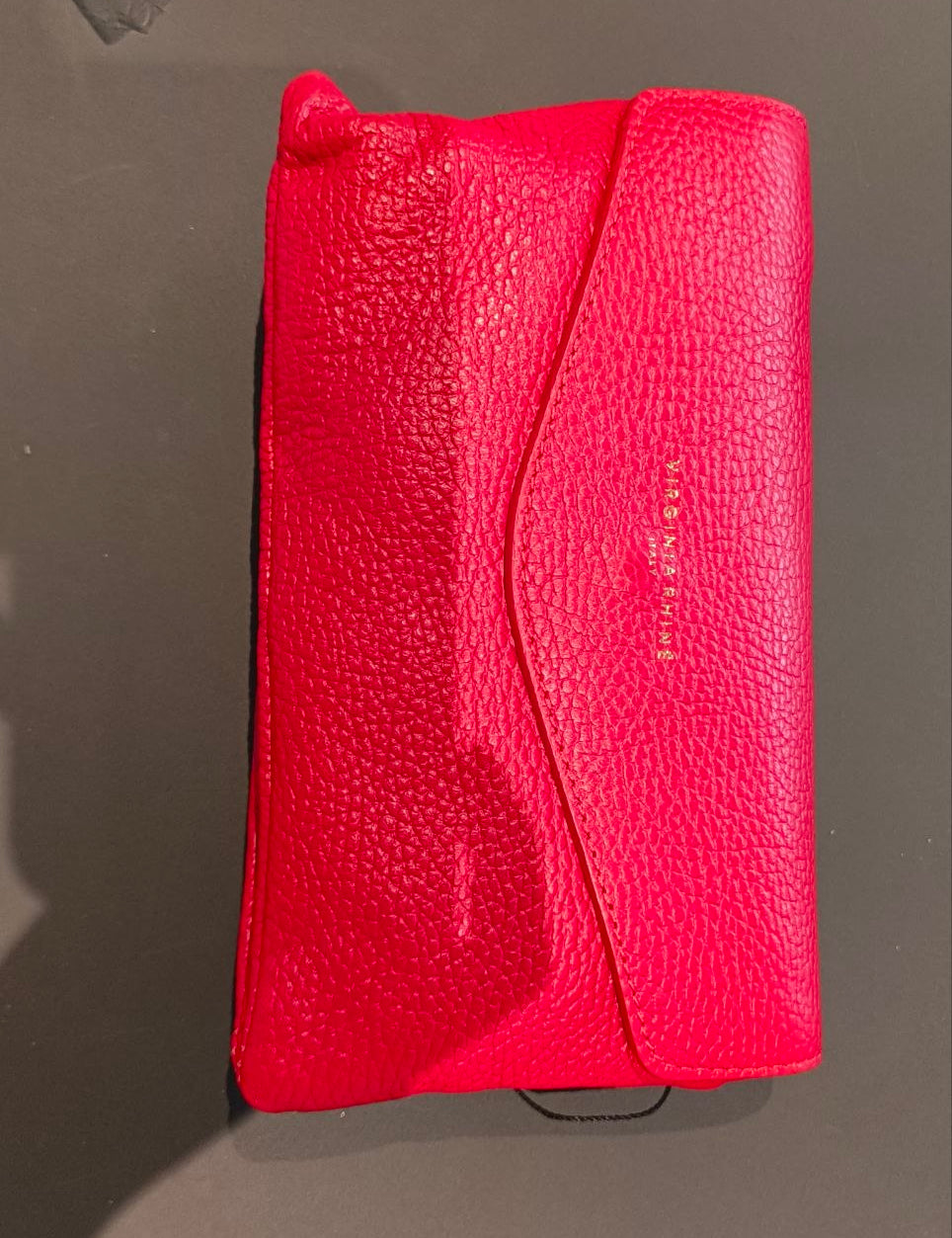 Borsa a Tracolla in Vera Pelle Rosso