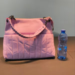 Borsa a Spalla in Sauvage Leather Lilla