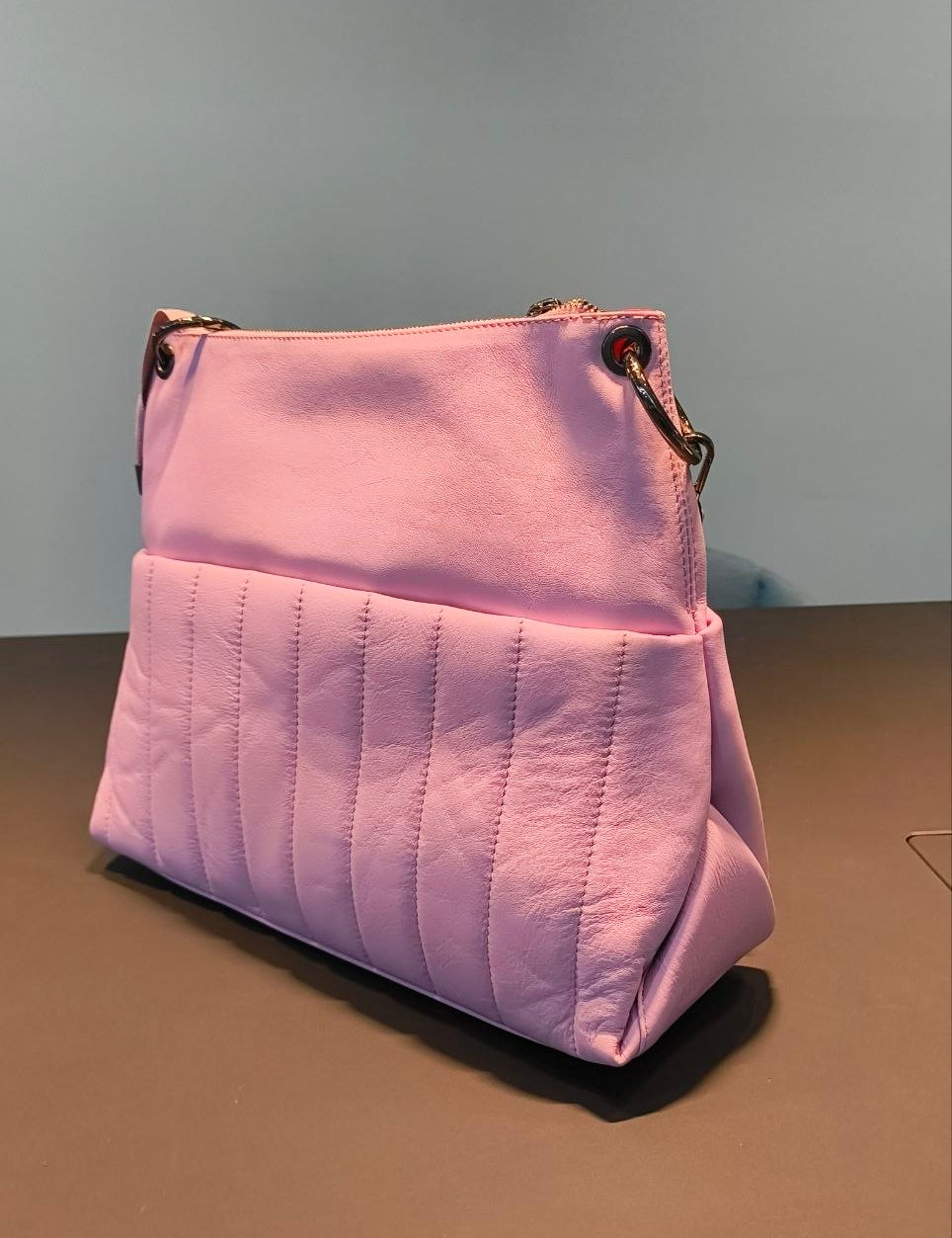 Borsa a Spalla in Sauvage Leather Lilla