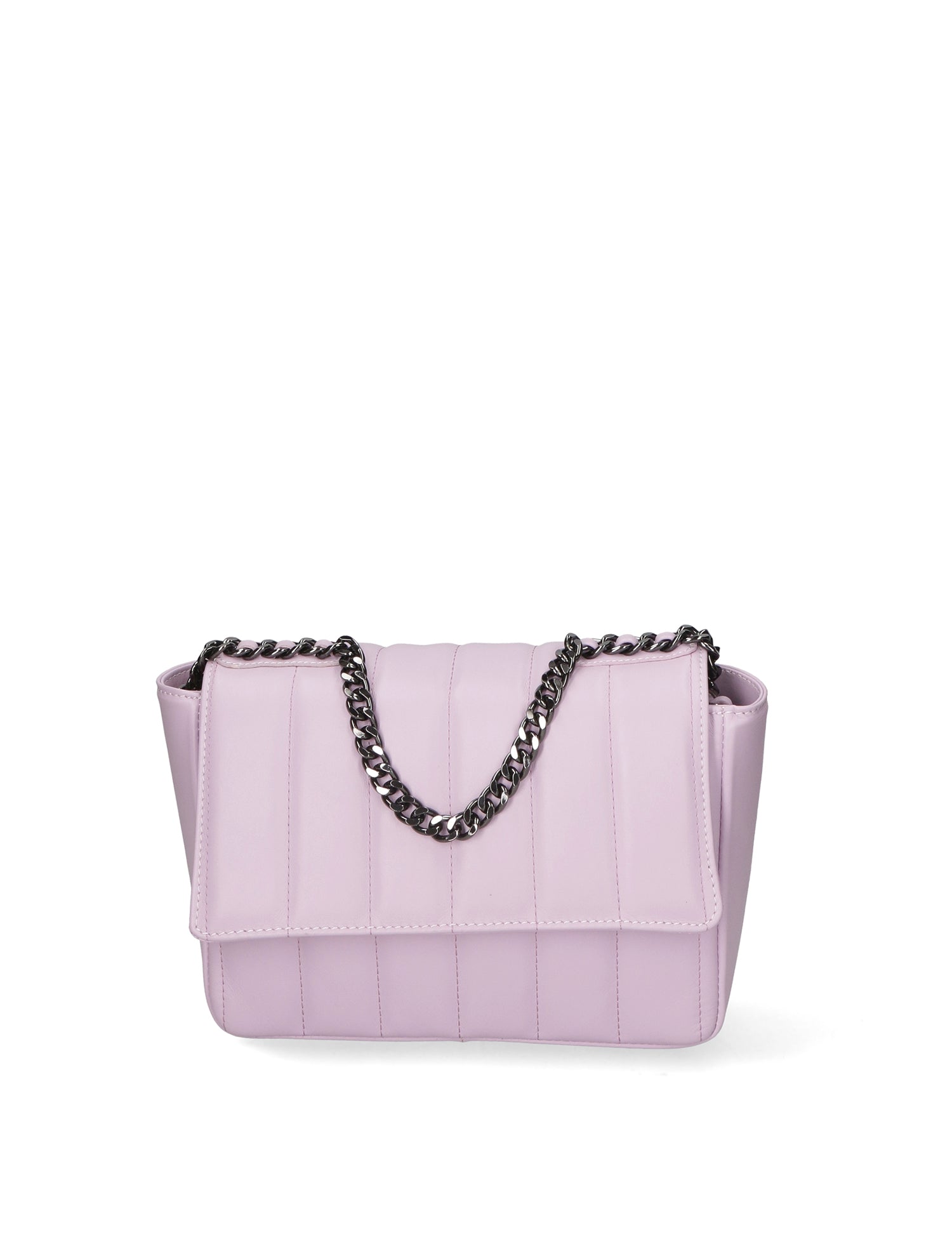 Borsa a Spalla in Vera Pelle Viola