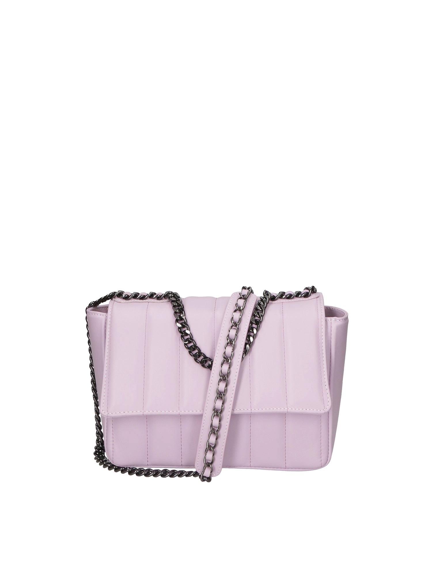 Borsa a Spalla in Vera Pelle Viola