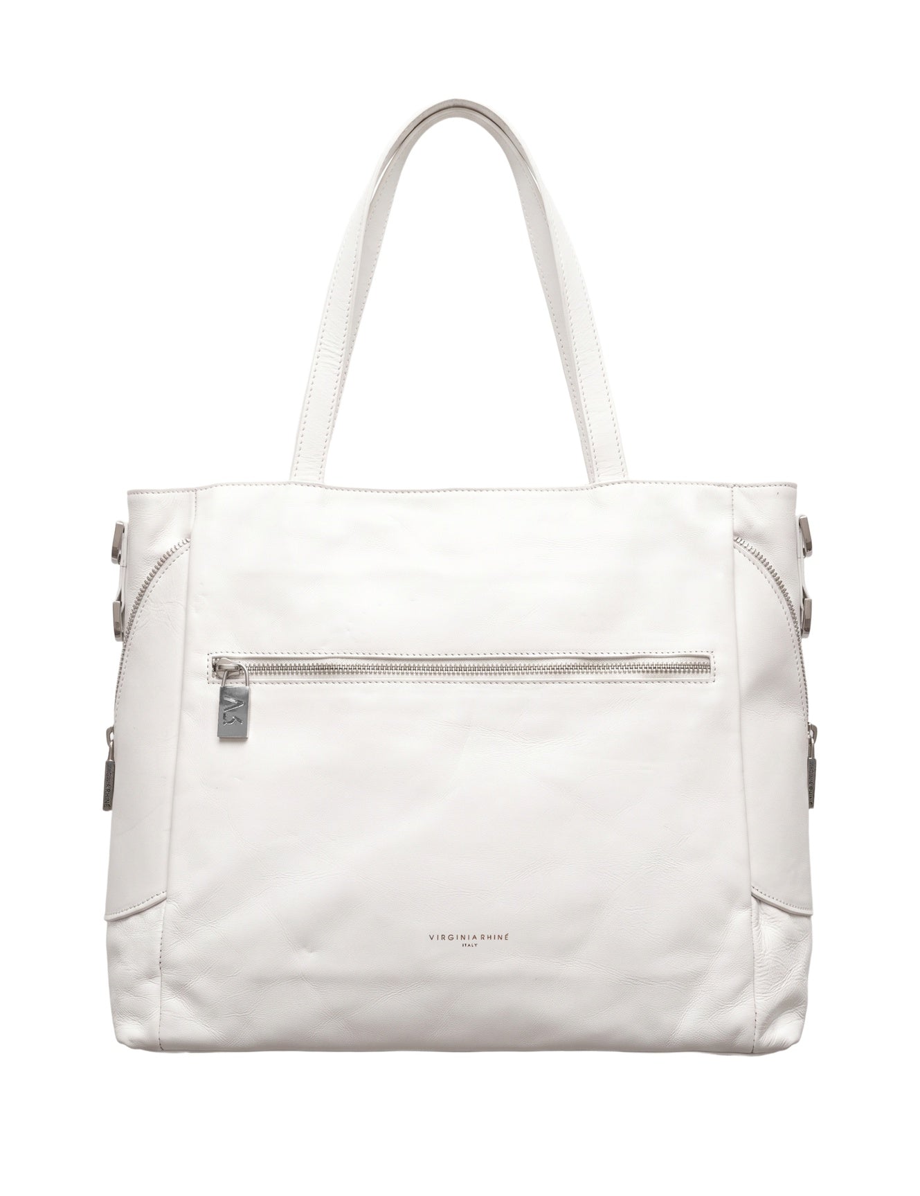 Borsa a Spalla in Vera Pelle Bianco